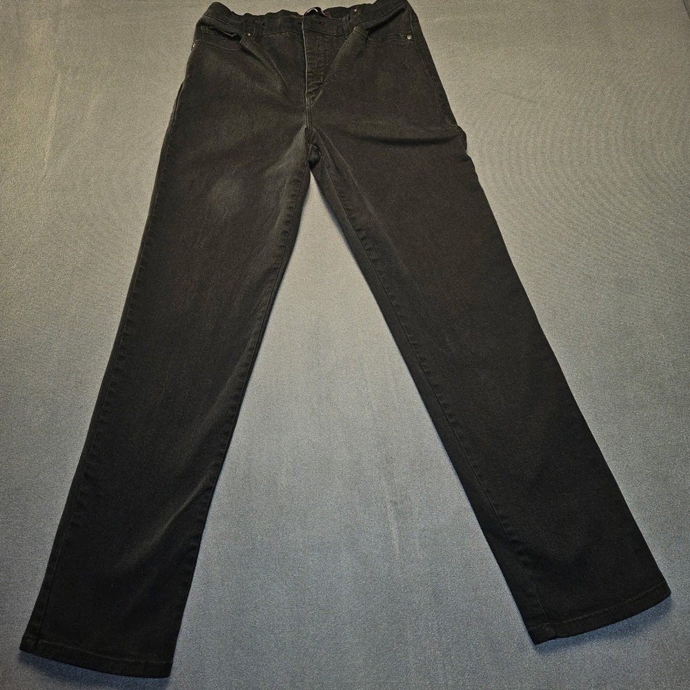 Gloria Vanderbilt Jeans Mens 10 Black Amanda Straight Leg Classic Denim Pants
